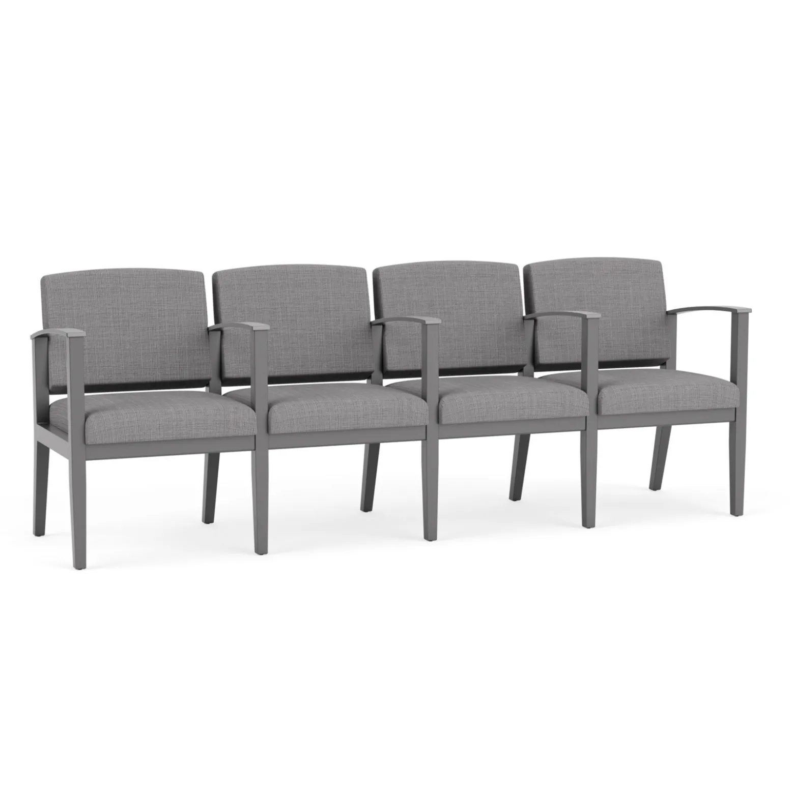 Mason Street Wood 4 Seat Sofa with Center Arms in Premium Upholstery