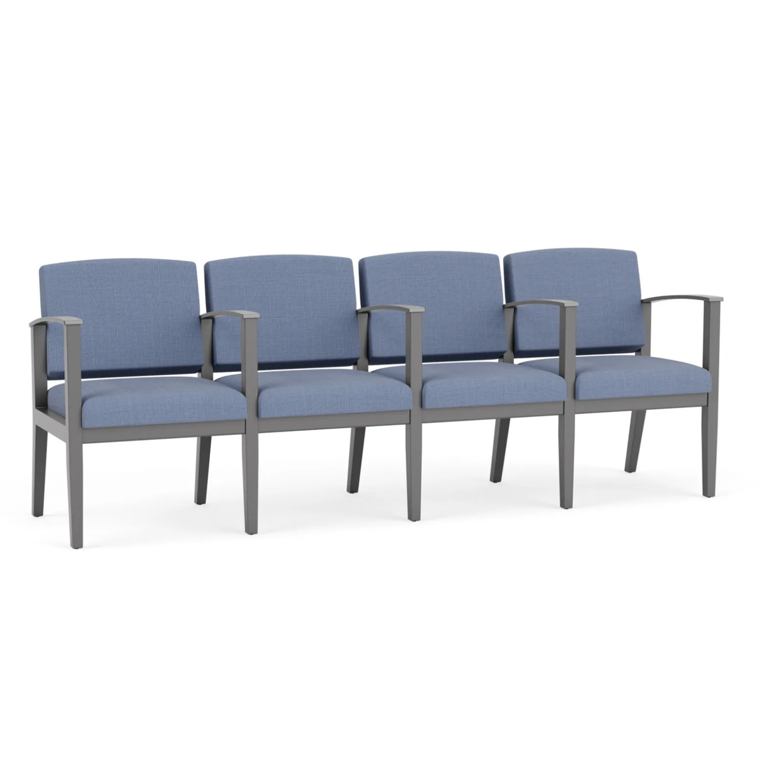 Mason Street Wood 4 Seat Sofa with Center Arms in Premium Upholstery