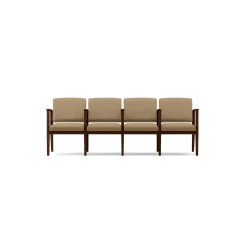 Mason Street Wood 4 Seat Sofa with Center Arms in Premium Upholstery