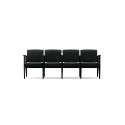 Mason Street Wood 4 Seat Sofa with Center Arms in Premium Upholstery