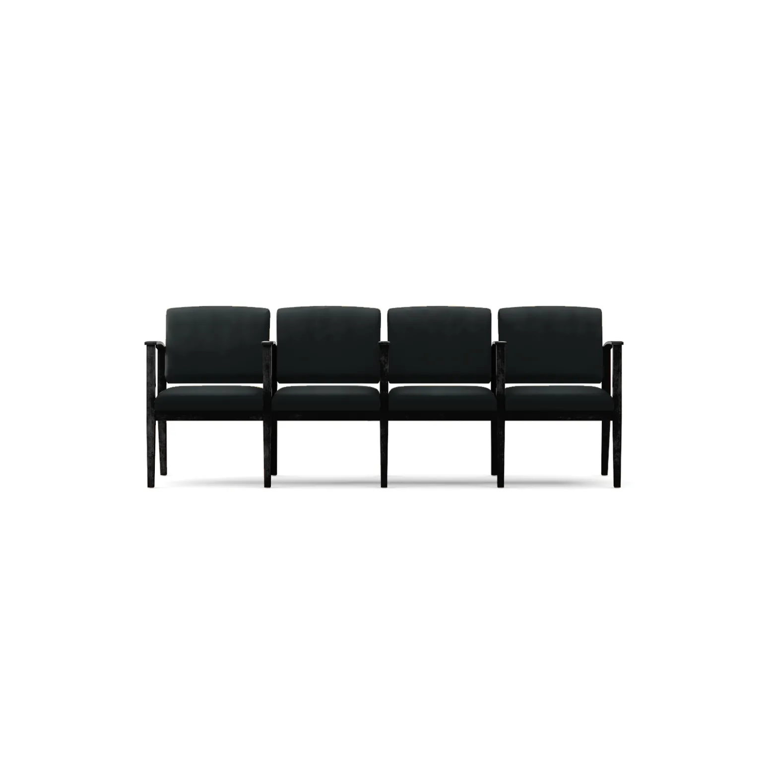 Mason Street Wood 4 Seat Sofa with Center Arms in Premium Upholstery