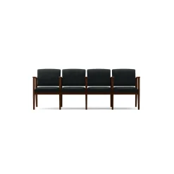 Mason Street Wood 4 Seat Sofa with Center Arms in Premium Upholstery
