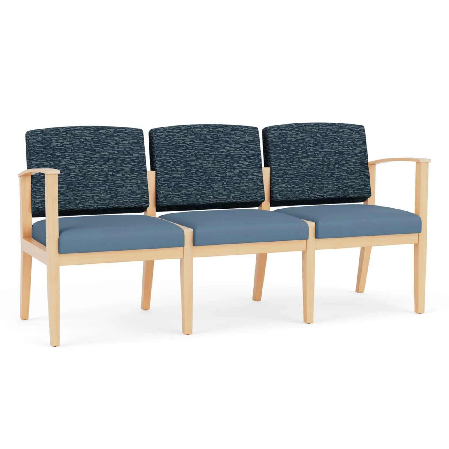 Mason Street Wood 3 Seat Sofa in Standard Upholstery