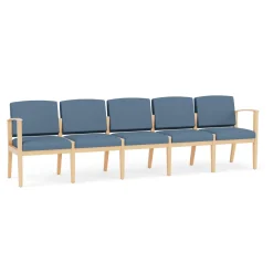 Mason Street Wood 5 Seat Sofa in Standard Upholstery