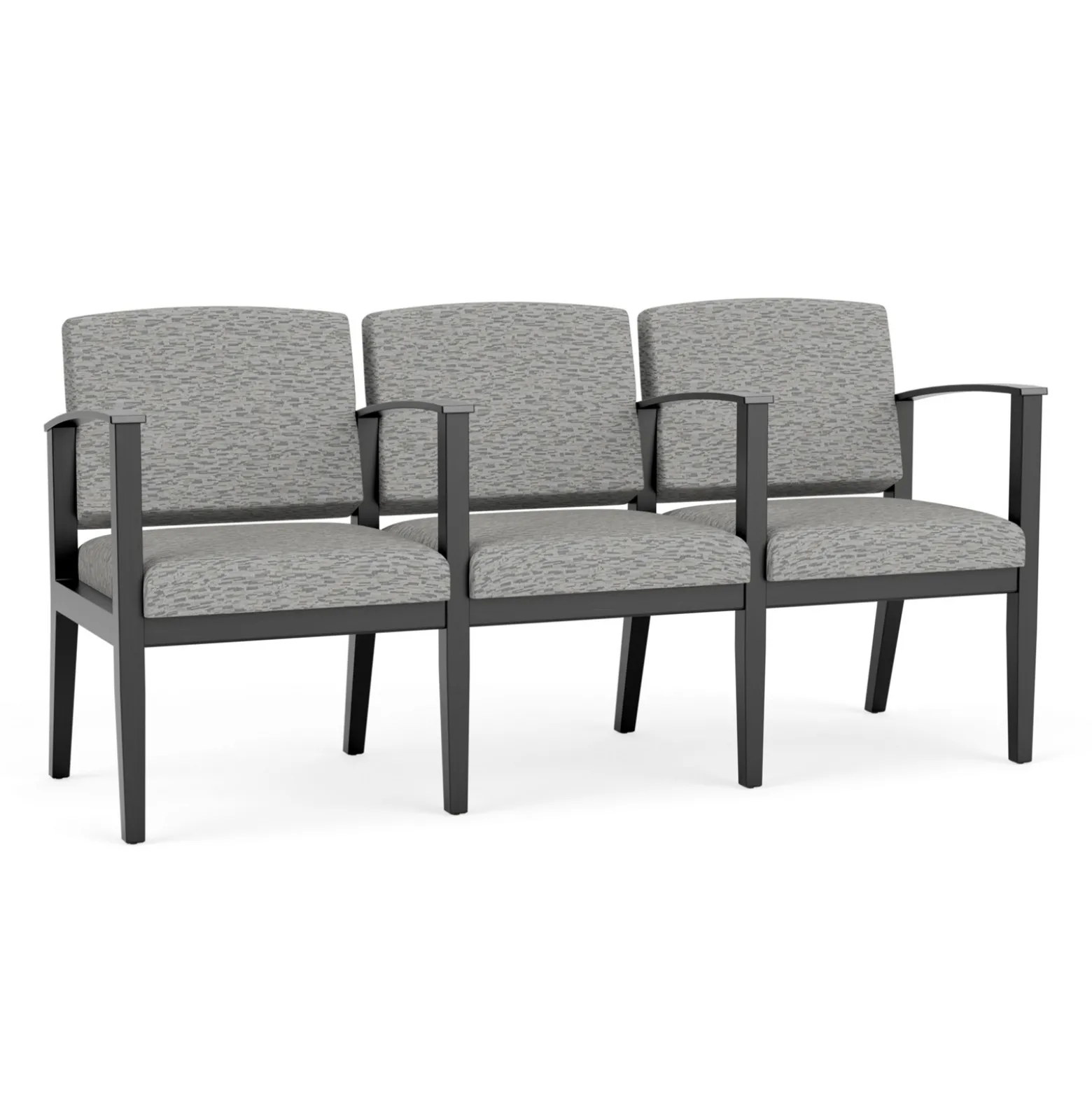 Mason Street Wood 3 Seat Sofa with Center Arms in Standard Upholstery
