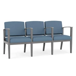 Mason Street Wood 3 Seat Sofa with Center Arms in Standard Upholstery