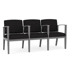 Mason Street Wood 3 Seat Sofa with Center Arms in Standard Upholstery