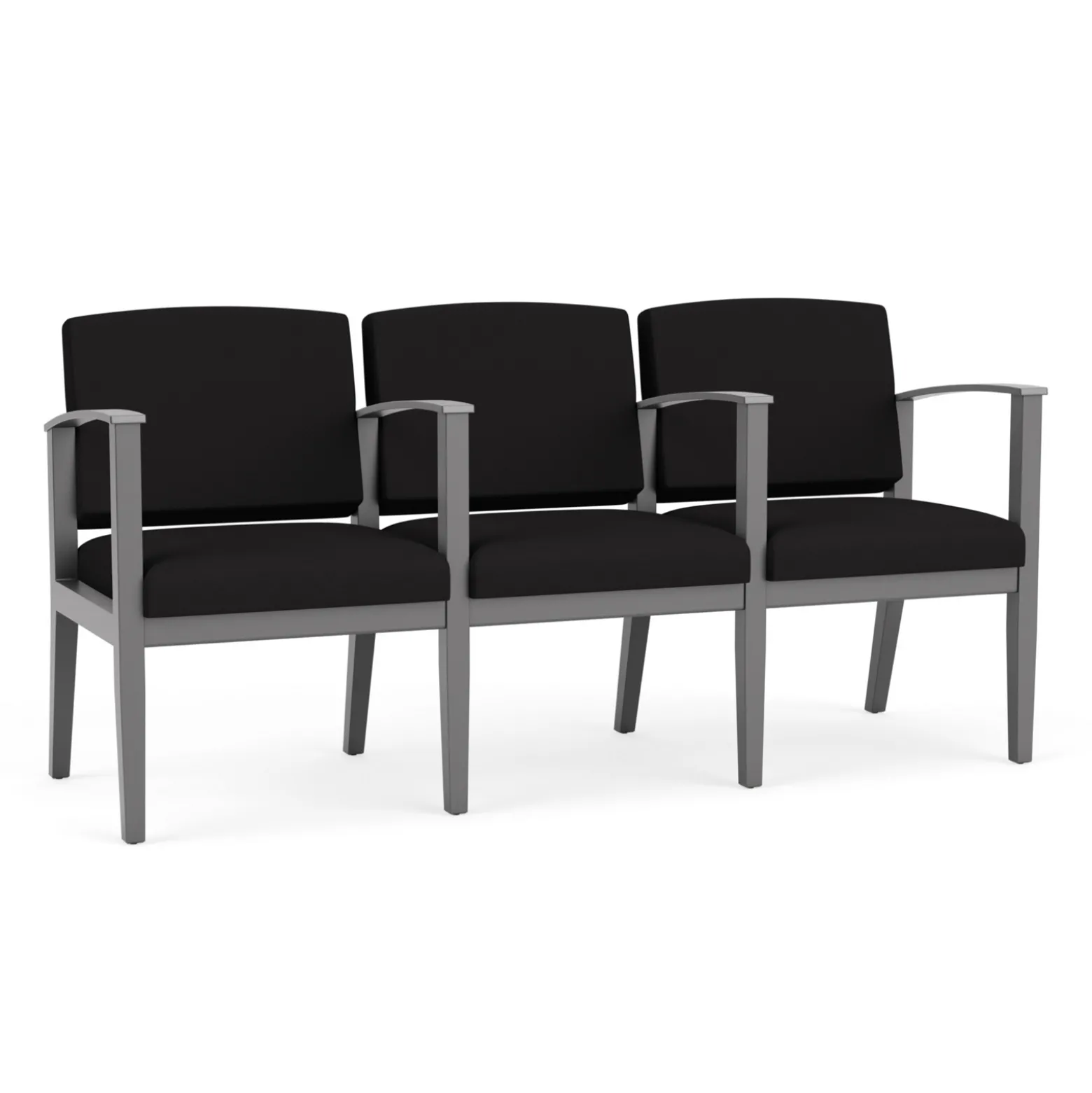 Mason Street Wood 3 Seat Sofa with Center Arms in Standard Upholstery