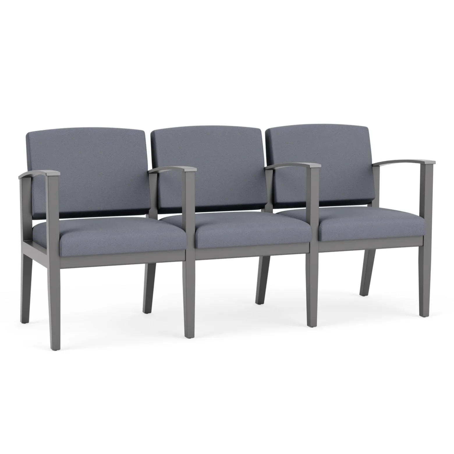 Mason Street Wood 3 Seat Sofa with Center Arms in Standard Upholstery