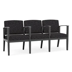 Mason Street Wood 3 Seat Sofa with Center Arms in Standard Upholstery
