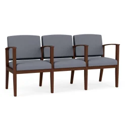 Mason Street Wood 3 Seat Sofa with Center Arms in Standard Upholstery
