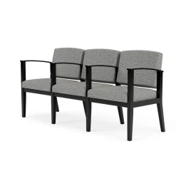 Mason Street Wood 3 Seat Sofa with Center Arms in Standard Upholstery