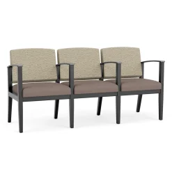 Mason Street Wood 3 Seat Sofa with Center Arms in Standard Upholstery
