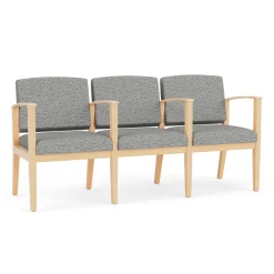 Mason Street Wood 3 Seat Sofa with Center Arms in Standard Upholstery