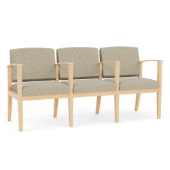 Mason Street Wood 3 Seat Sofa with Center Arms in Standard Upholstery