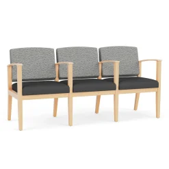 Mason Street Wood 3 Seat Sofa with Center Arms in Standard Upholstery