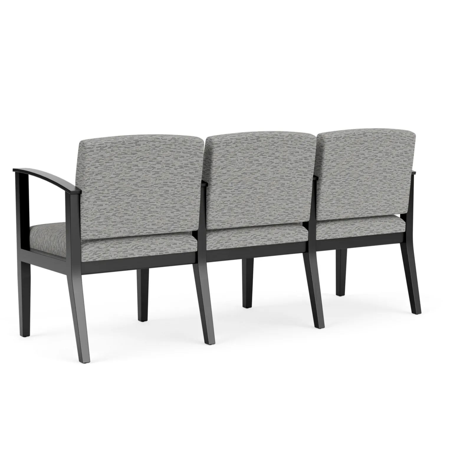 Mason Street Wood 3 Seat Sofa with Center Arms in Standard Upholstery