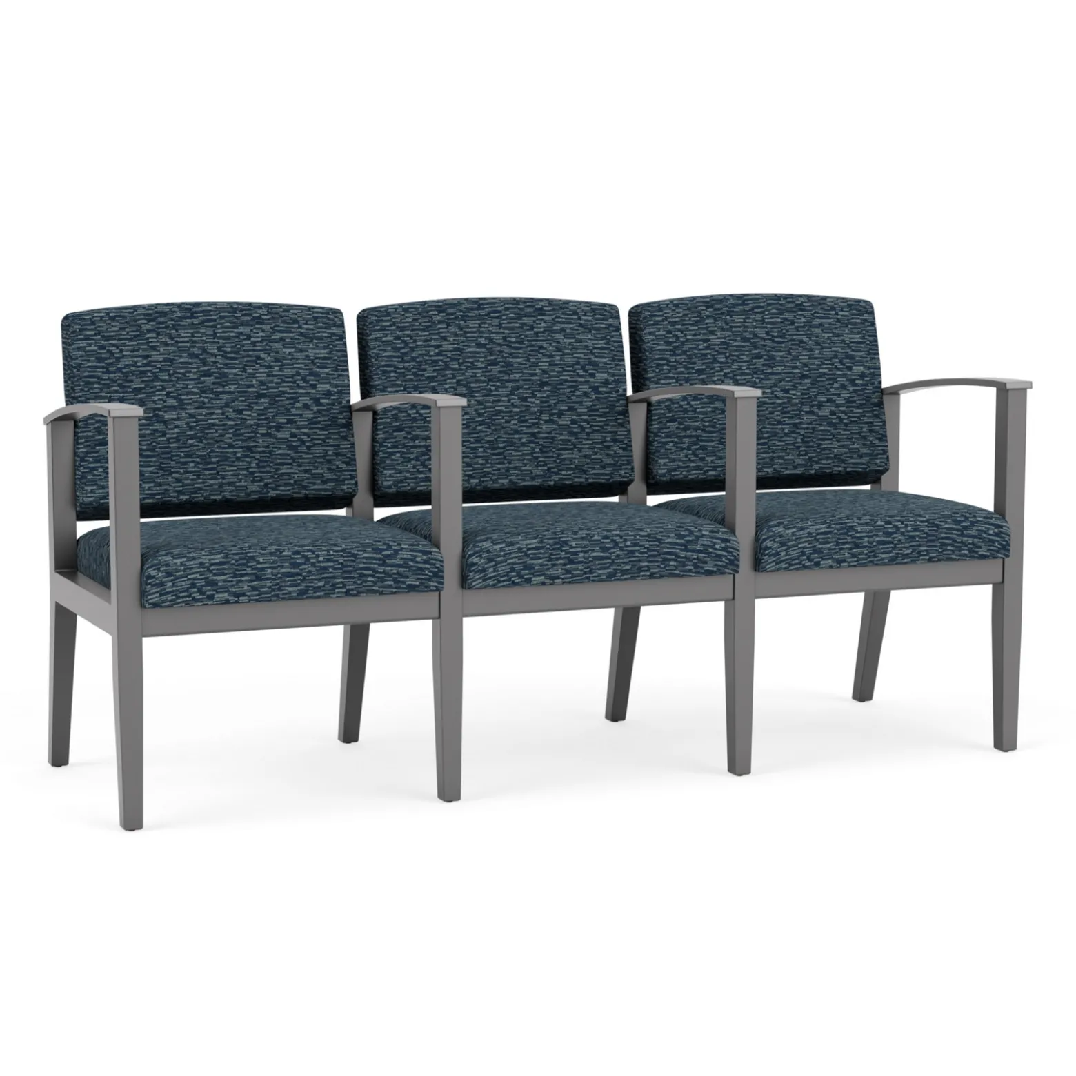 Mason Street Wood 3 Seat Sofa with Center Arms in Standard Upholstery