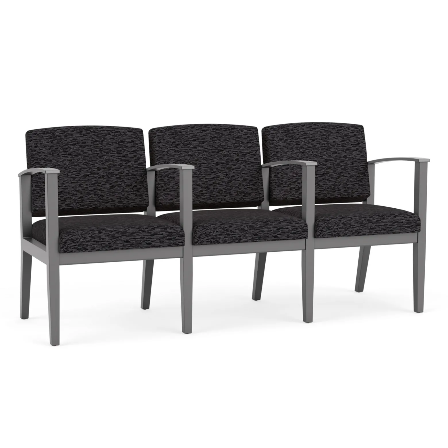 Mason Street Wood 3 Seat Sofa with Center Arms in Standard Upholstery