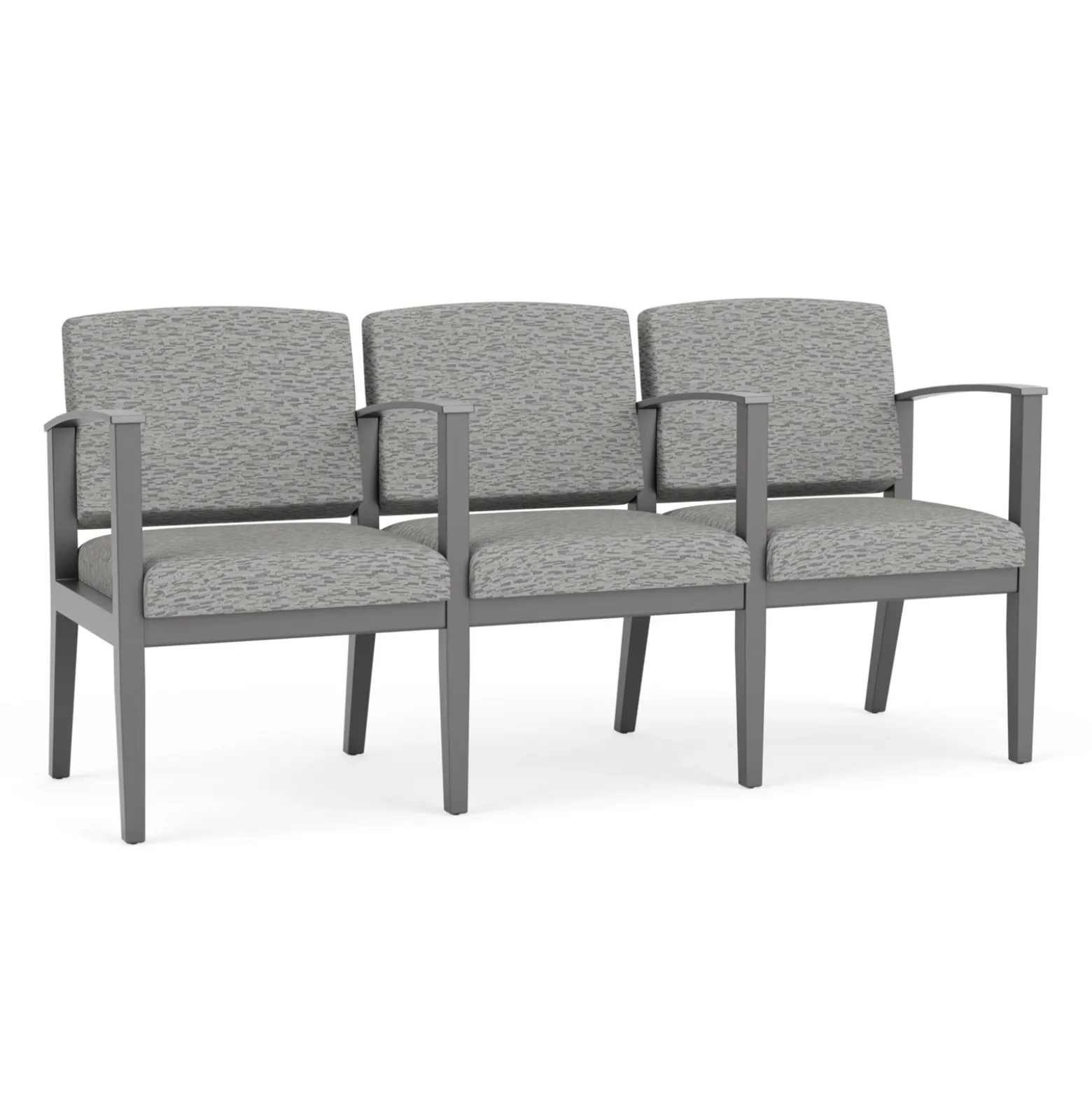 Mason Street Wood 3 Seat Sofa with Center Arms in Standard Upholstery