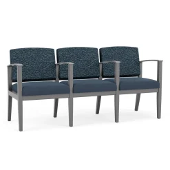 Mason Street Wood 3 Seat Sofa with Center Arms in Standard Upholstery