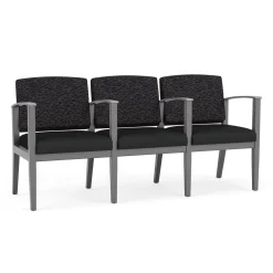 Mason Street Wood 3 Seat Sofa with Center Arms in Standard Upholstery