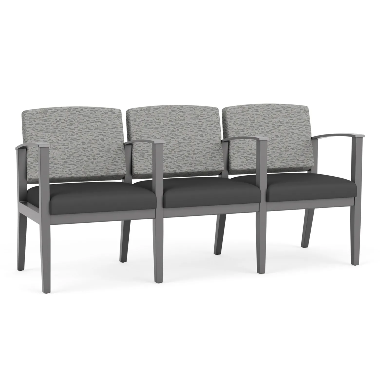 Mason Street Wood 3 Seat Sofa with Center Arms in Standard Upholstery