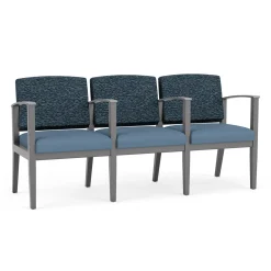 Mason Street Wood 3 Seat Sofa with Center Arms in Standard Upholstery