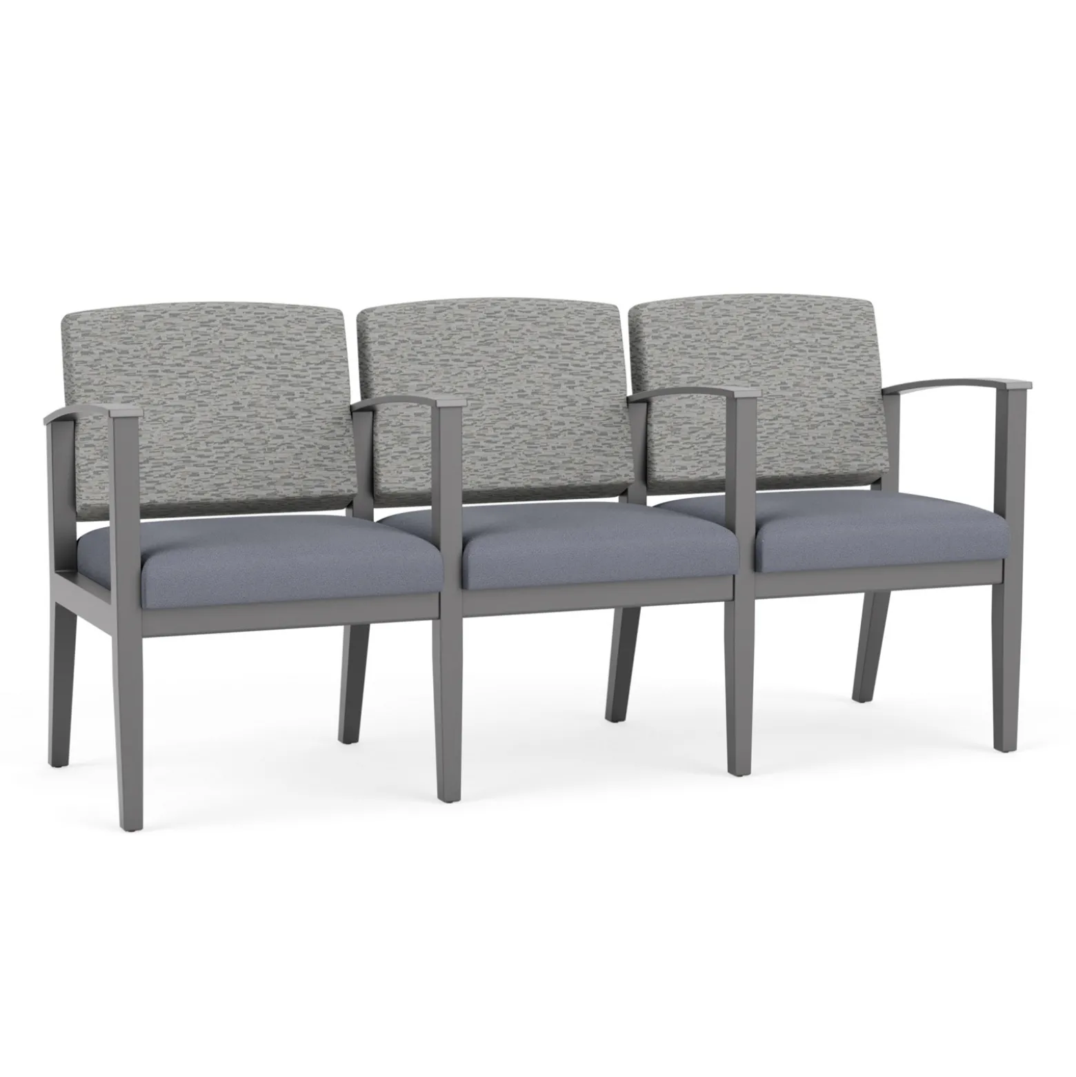 Mason Street Wood 3 Seat Sofa with Center Arms in Standard Upholstery