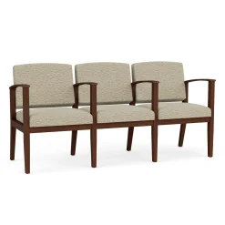Mason Street Wood 3 Seat Sofa with Center Arms in Standard Upholstery