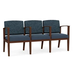 Mason Street Wood 3 Seat Sofa with Center Arms in Standard Upholstery
