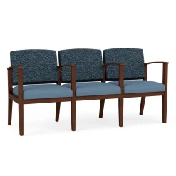 Mason Street Wood 3 Seat Sofa with Center Arms in Standard Upholstery
