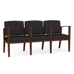 Mason Street Wood 3 Seat Sofa with Center Arms in Standard Upholstery