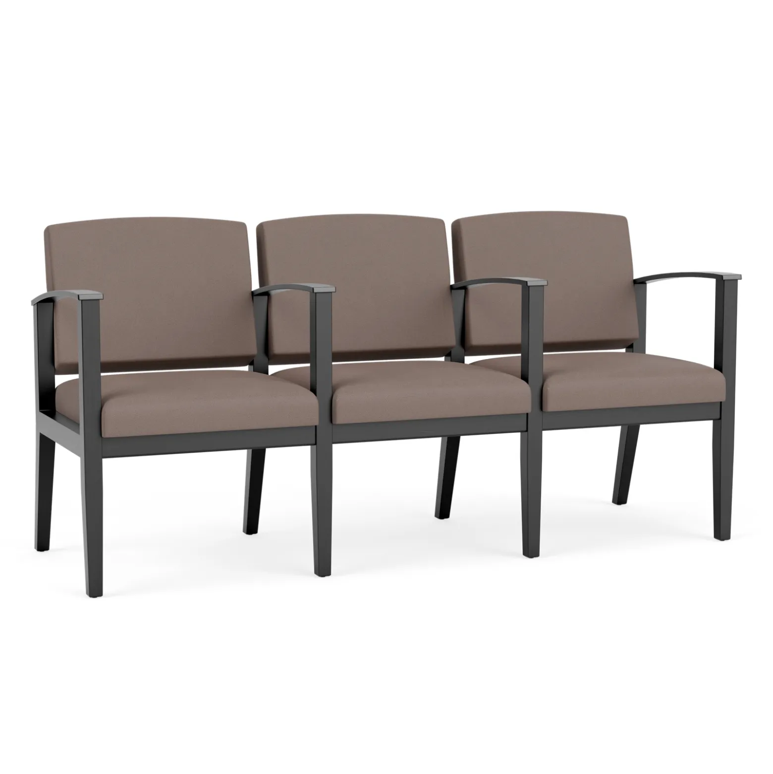 Mason Street Wood 3 Seat Sofa with Center Arms in Standard Upholstery