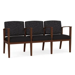 Mason Street Wood 3 Seat Sofa with Center Arms in Standard Upholstery