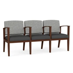 Mason Street Wood 3 Seat Sofa with Center Arms in Standard Upholstery