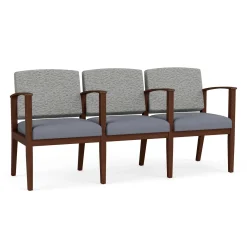 Mason Street Wood 3 Seat Sofa with Center Arms in Standard Upholstery