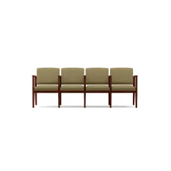 Mason Street Wood 4 Seat Sofa with Center Arms in Standard Upholstery