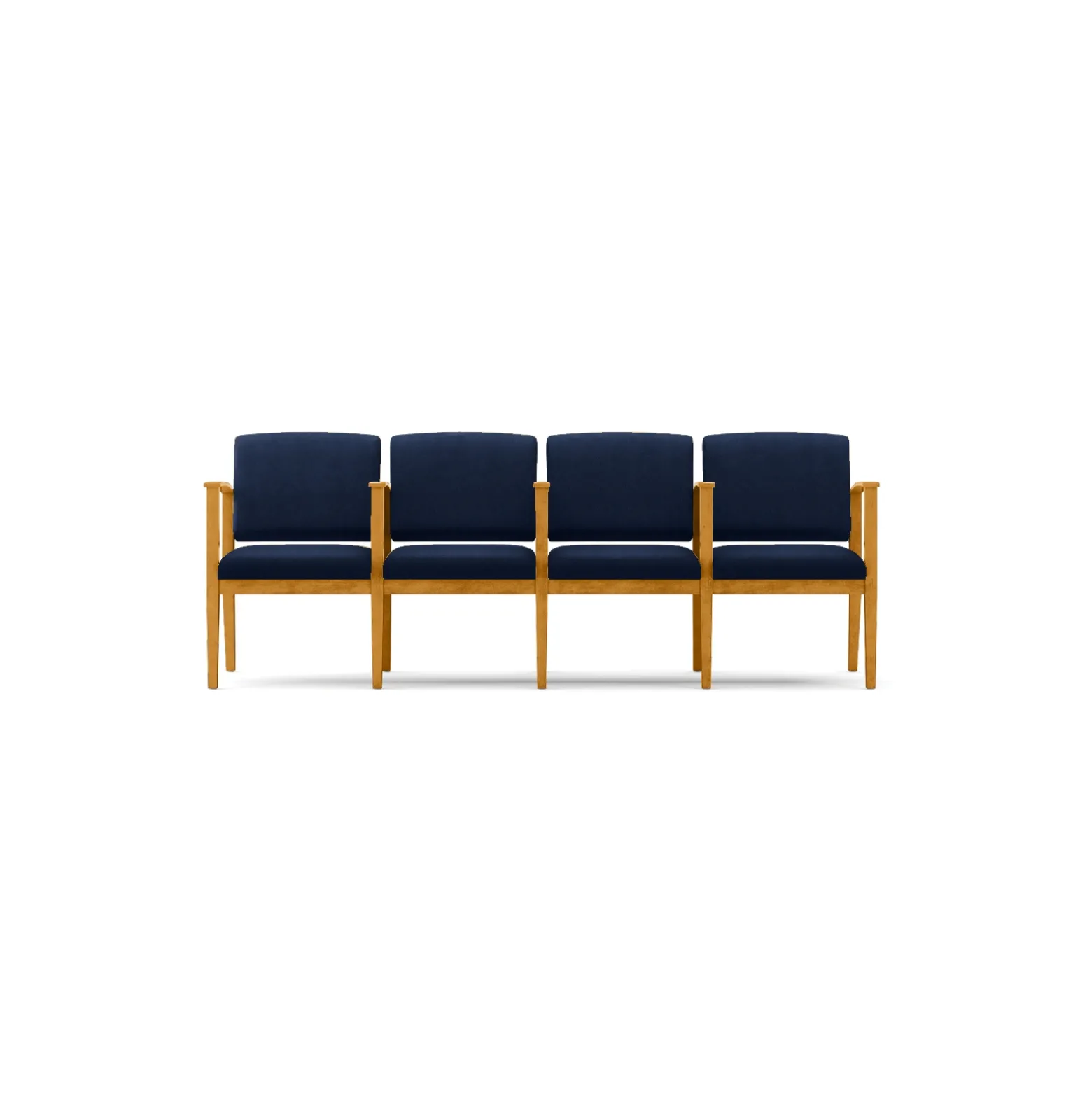 Mason Street Wood 4 Seat Sofa with Center Arms in Standard Upholstery