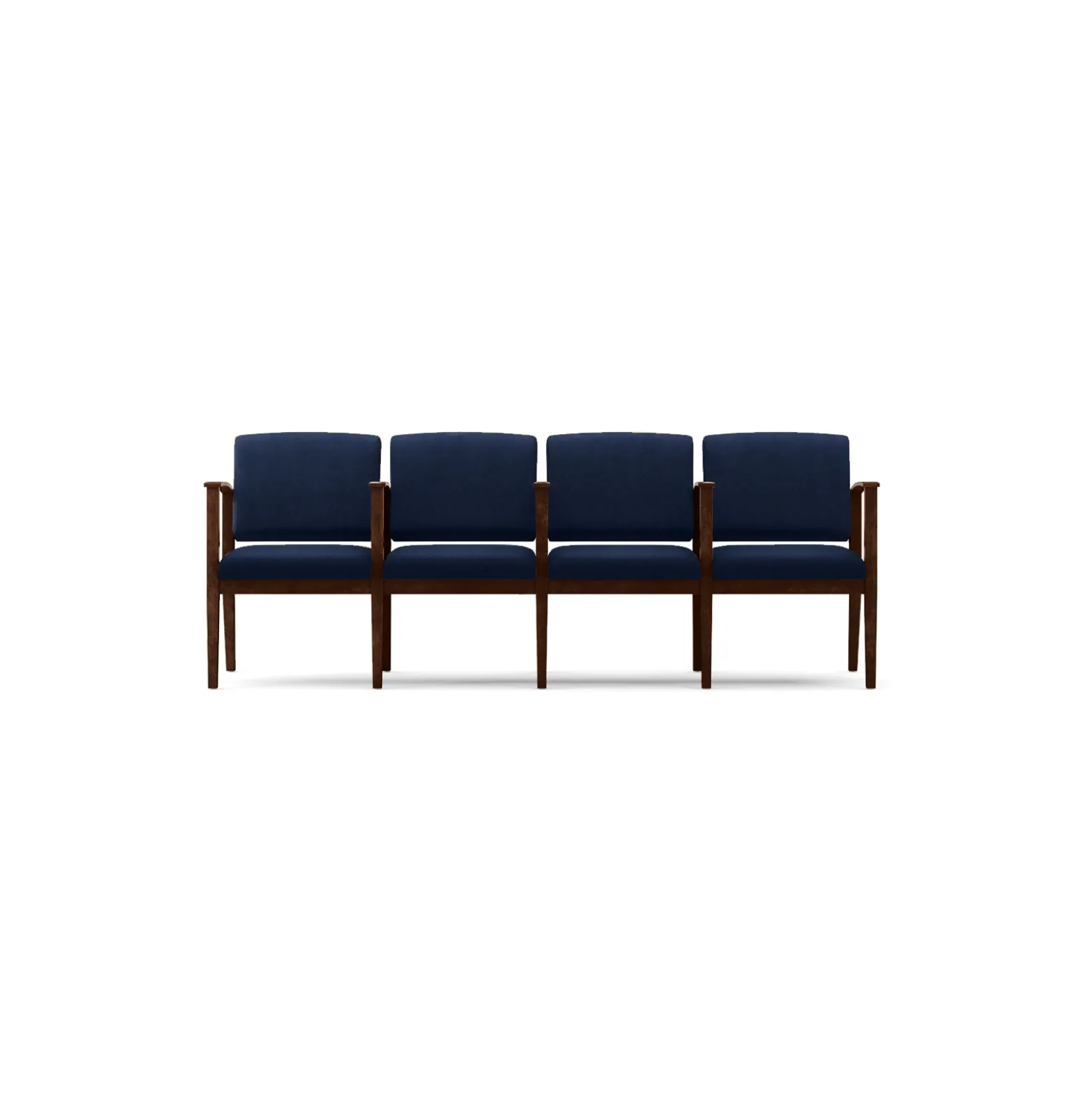 Mason Street Wood 4 Seat Sofa with Center Arms in Standard Upholstery
