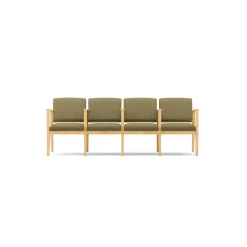 Mason Street Wood 4 Seat Sofa with Center Arms in Standard Upholstery