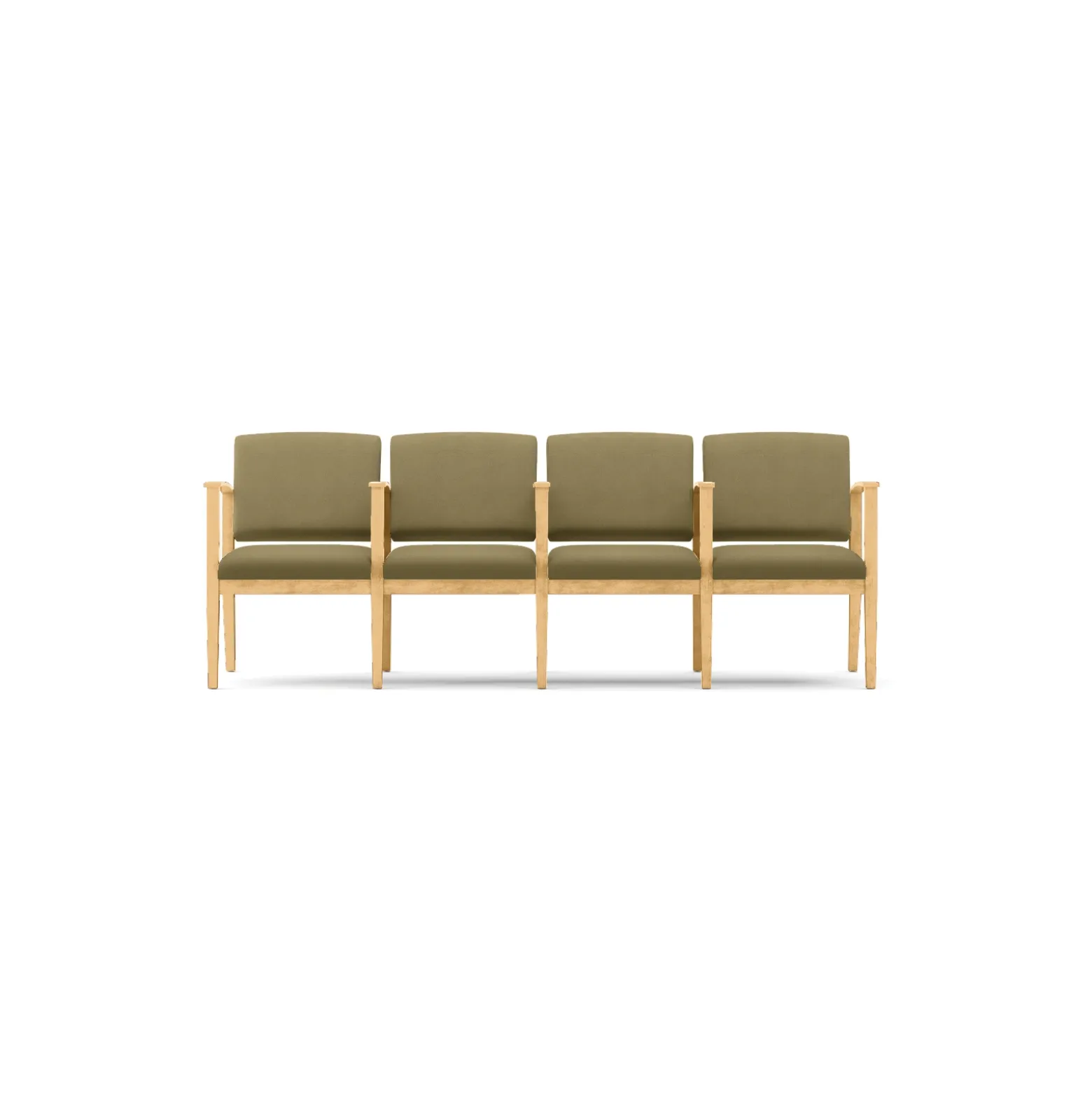 Mason Street Wood 4 Seat Sofa with Center Arms in Standard Upholstery