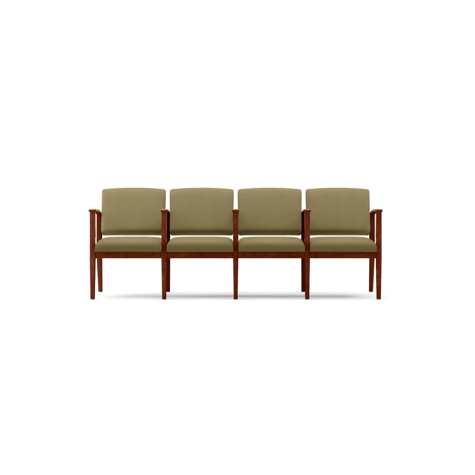 Mason Street Wood 4 Seat Sofa with Center Arms in Standard Upholstery
