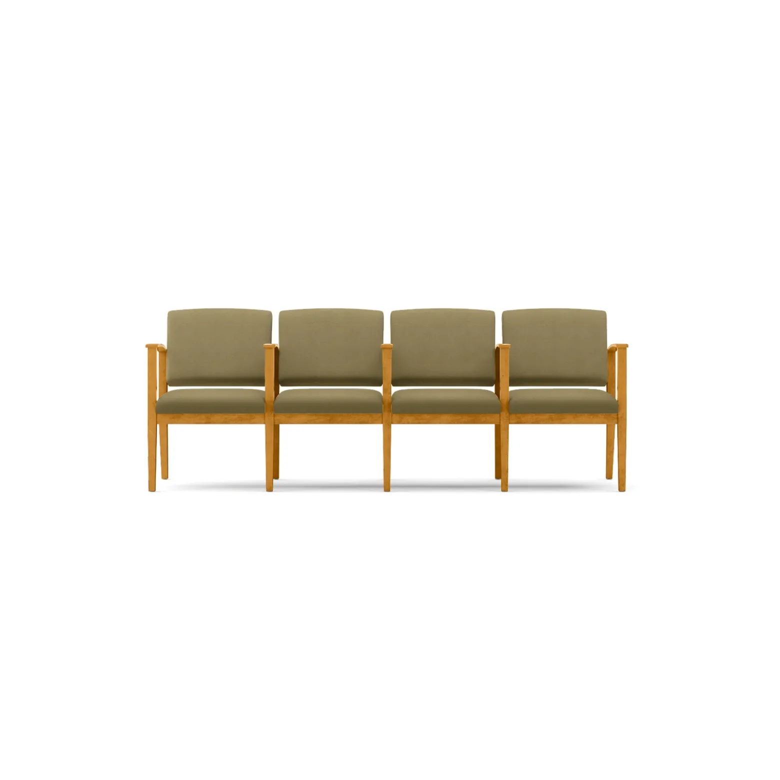 Mason Street Wood 4 Seat Sofa with Center Arms in Standard Upholstery