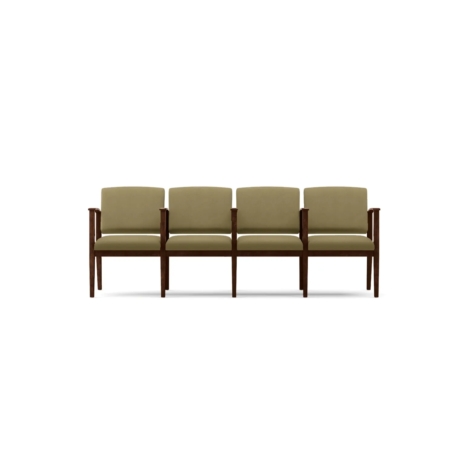 Mason Street Wood 4 Seat Sofa with Center Arms in Standard Upholstery