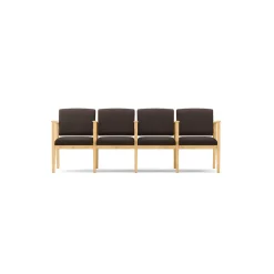 Mason Street Wood 4 Seat Sofa with Center Arms in Standard Upholstery