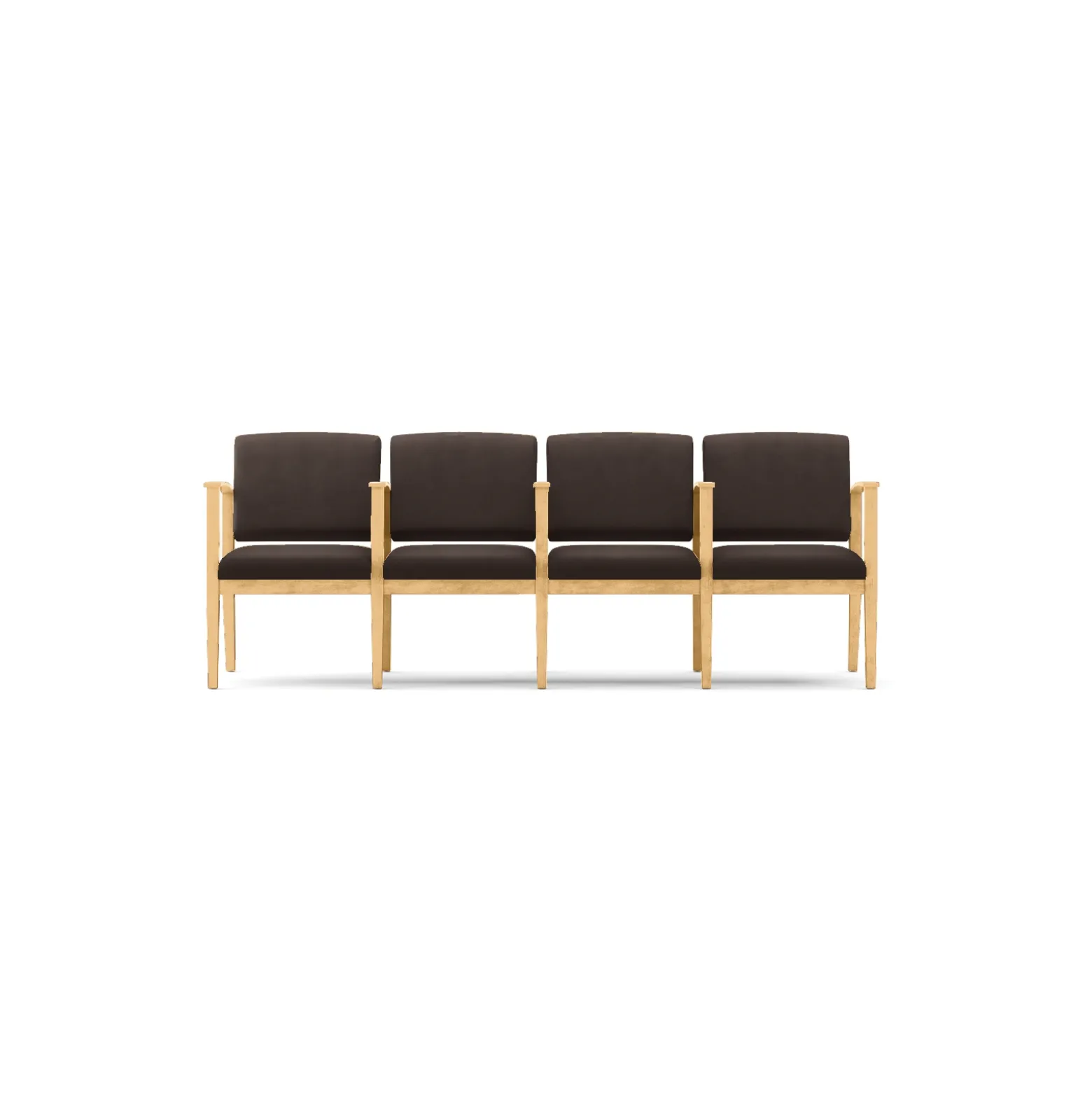 Mason Street Wood 4 Seat Sofa with Center Arms in Standard Upholstery