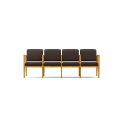 Mason Street Wood 4 Seat Sofa with Center Arms in Standard Upholstery