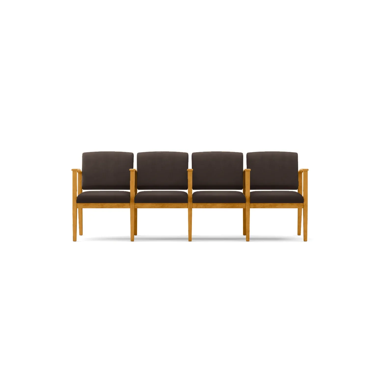 Mason Street Wood 4 Seat Sofa with Center Arms in Standard Upholstery