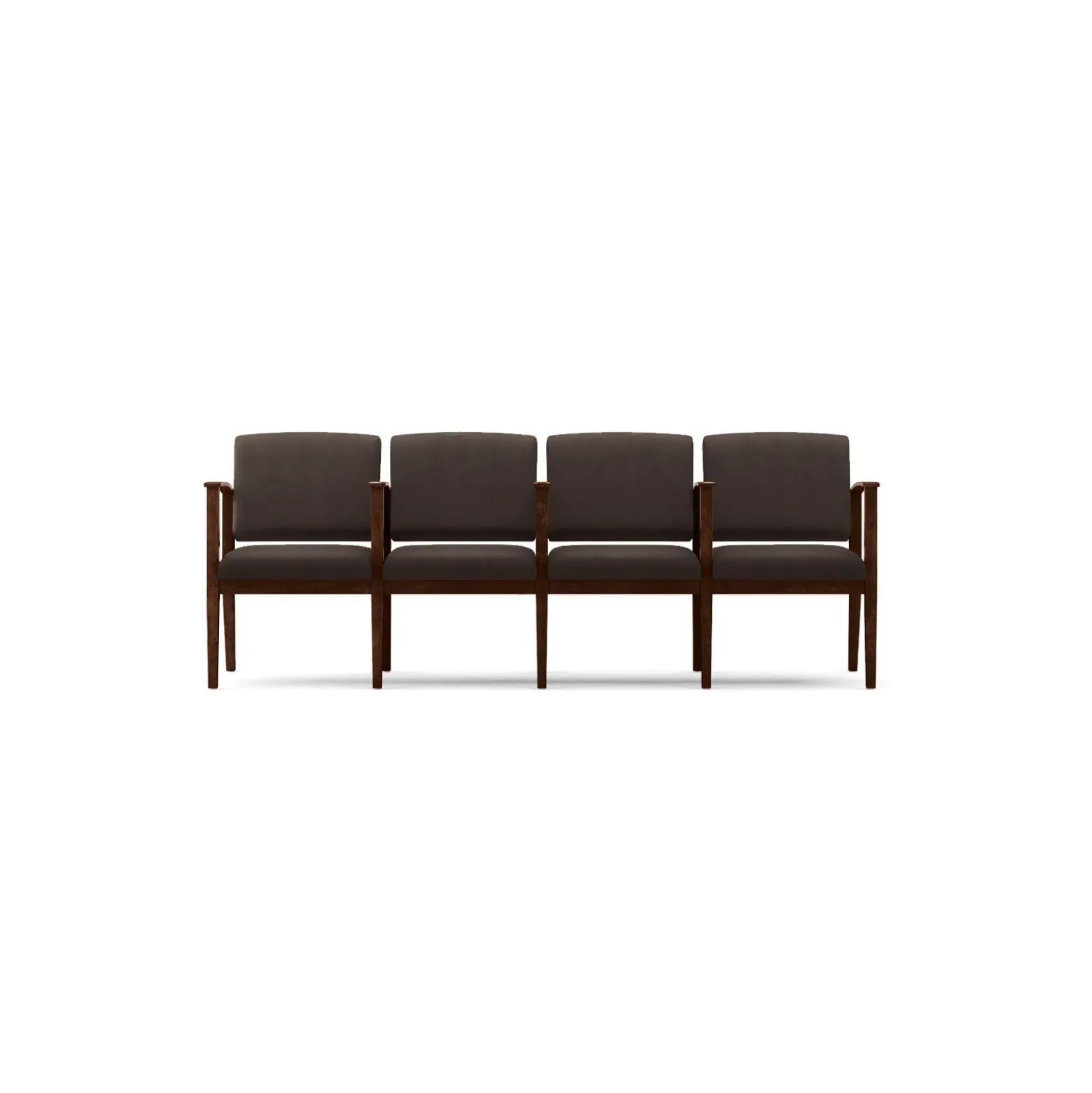 Mason Street Wood 4 Seat Sofa with Center Arms in Standard Upholstery